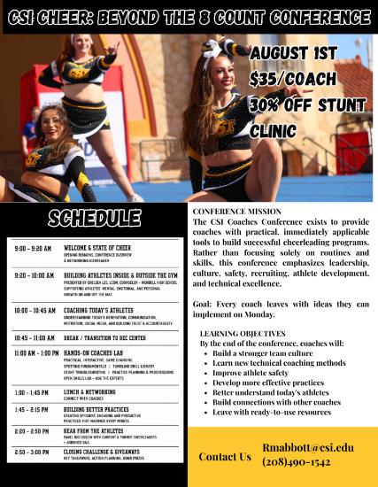 Level Up the Cheer Coaches Conference